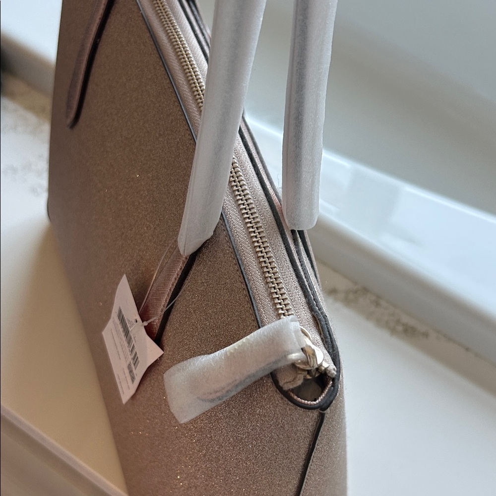 kate spade Glitter Metallic Rose Gold Tote - Picture 4 of 7